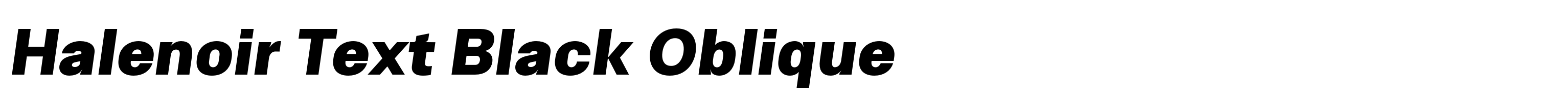 Halenoir Text Black Oblique